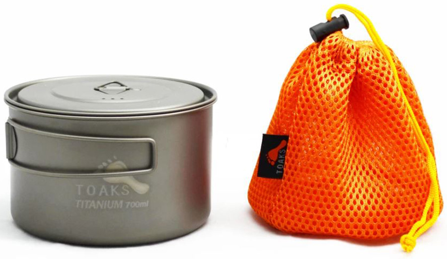 Toaks Light Titanium Pot Ultralight Camping Cookware