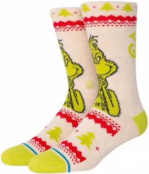 Stance The Grinch Skate/Crew Socks, L Grinch Sweater