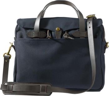 Filson Rugged Twill Original Briefcase Shoulder Bag, Blue