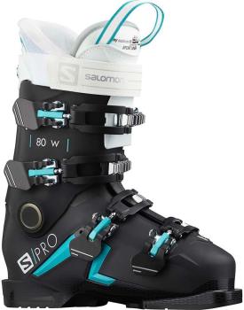 Salomon S/Pro 80 W Women's Ski Boots, 24/24.5 Black/Scuba Blue 2021