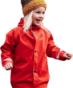 Muddy Puddles Rainy Day Kids Waterproof Jacket, 4-5yrs Bright Red