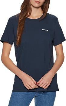 Patagonia P-6 Logo Organic Women's Crew T-Shirt, UK 14 New Navy