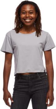 Black Diamond Pivot Tee Women's Crop Top T-Shirt, UK 10 Pewter