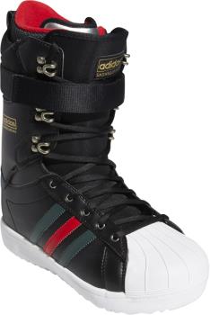 Adidas Superstar ADV Snowboard Boots, UK 11.5 Black/Green/Scarlet 2022