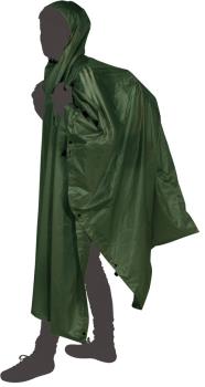 BACH Tarp Poncho Waterproof Overcoat / Shelter, Green