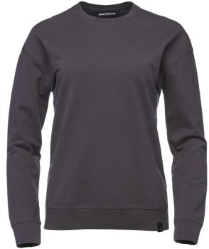 Black Diamond Basis Women's Crew Neck Pullover Sweatshirt, XS Carbon