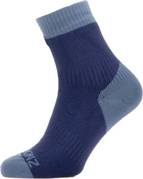 SealSkinz Warm Weather Ankle Length Waterproof Socks, L Navy Blue