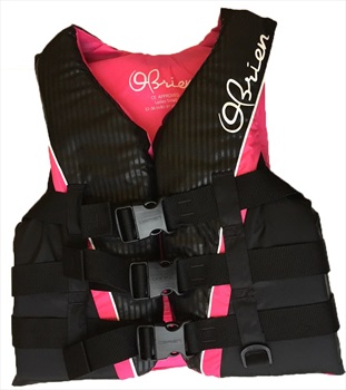 O'Brien 3 Buckle PRO Ladies Deluxe Ski Vest, S Pink