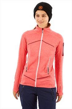 Ortovox Fleece Light Melange Jacket Women's Midlayer - L, Hot Coral