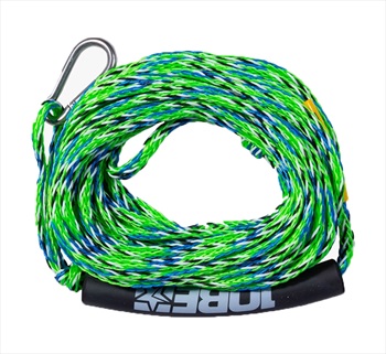 Jobe Heavy Duty Towable Tube Rope, 2 Rider With Hook Lime 2021