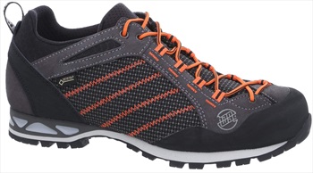 Hanwag Makra Low GTX Men's Approach Shoe, UK 12 Asphalt/Orange