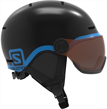 Salomon Grom Visor Tonic Orange Kids Ski/Snowboard Helmet, S Black