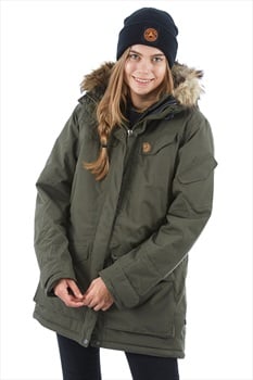 Fjallraven Nuuk Women's Waterproof Parka Jacket, UK 10 Laurel Green