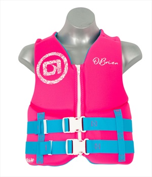 O'Brien Kids Neo HMZ Watersports Buoyancy Vest, Child Pink Aqua 2022