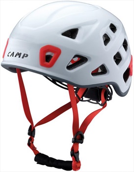 CAMP Storm Rock Climbing Helmet, 48-56cm, White/Red