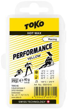 Toko P Yellow Ski/Snowboard Base Hot Wax, 40g Yellow