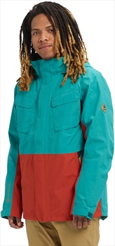 Burton Gore-Tex Edgecomb Insulated Ski/Snowboard Jacket, M Green-Blue