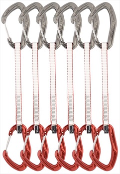 DMM Alpha Trad Set 6 Pack Rock Climbing Quickdraws, 18cm Red/Silver