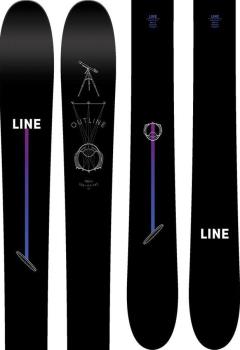 LINE Outline Ski Only Skis, 186cm Black/Blue 2022