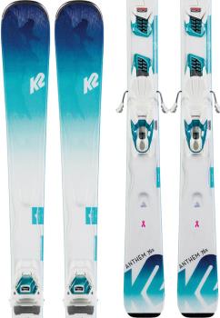 K2 Anthem 76X ER3 10 C QUIKCLIK Women's Skis, 156cm White/Teal 2020