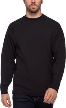 Black Diamond Adult Unisex Ridge Logo Crew Men's Long Sleeve T-Shirt, S Black