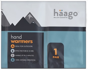 Haago Disposable Recyclable Hand Warmers, One Pair