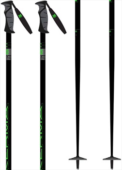 Kerma Vector Plus Bi-Mat Pair Of Ski Poles, 130cm Black/Green
