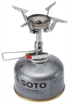 Soto Amicus + Stealth Igniter Ultralight Hiking Stove, Silver