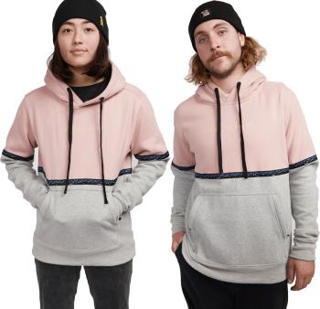 Yuki Threads Big L Ski/Snowboard Hoodie, XL Dusty Pink/Heather Grey