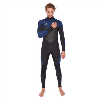 Body Glove Siroko 3/2 Slant Zip Full Surfing Wetsuit, MS Black Blue