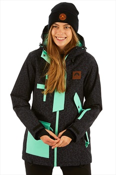 OOSC 1080 Women's Snowboard/Ski Jacket, XS Leopard Print