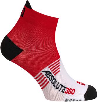 Absolute 360 Performance Running Socks Ankle, M Red/White
