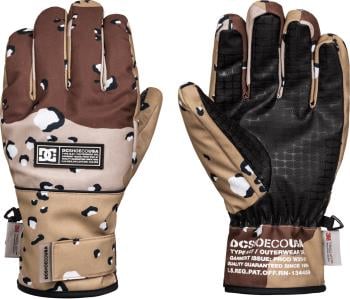 DC Franchise SE Ski/Snowboard Gloves, XL Chocolate Chip Camo Split