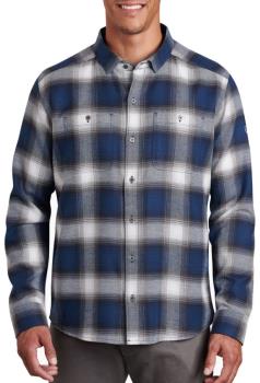 Kuhl Law Longsleeve Flannel Shirt, XL Blue Gravel