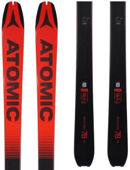 Atomic Backland 78 UL Ex Display Skis, 169cm Black/Red