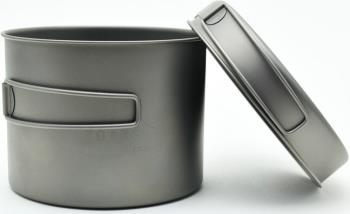 Toaks Titanium Pot With Pan CKW-1300 Ultralight Camping Cookware
