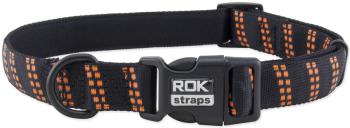 Rok Dog Collar Padded Pet Collar, Small Black/Orange