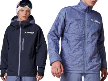 Adidas Terrex Resort 3 In 1 Ski/Snowboard Insulated Jacket, L Legend