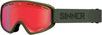 Sinner Batawa OTG Full Red Snowboard/Ski Goggles L Matte Moss Green