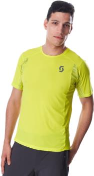 Scott Trail Run S/SL Sports/Running T-Shirt, L Sulphur Yellow/Smoked