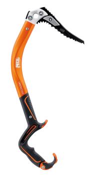 Petzl Ergonomic Ice Axe Mountaineering Tool, 635g Orange/Black