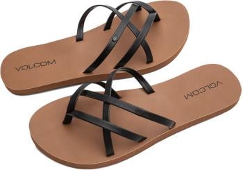 Volcom New School II Women's Open Toe Sandals, UK 5 Black