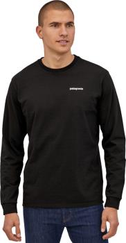 Patagonia L/S P-6 Logo Responsibili-Tee Long Sleeve T-Shirt, L Black