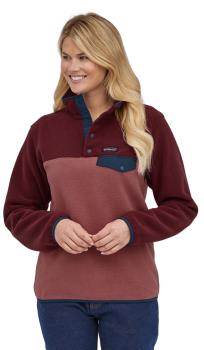 Patagonia Womens Lw Synchilla Snap-T Women's Pullover, Uk 12 Rosehip