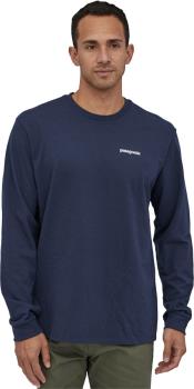 Patagonia L/S P-6 Logo Responsibili-Tee Long Sleeve T-Shirt, L Navy