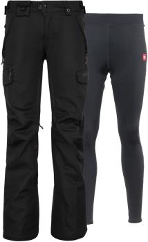 686 Smarty Cargo 3-In-1 Women's Ski/Snowboard Pants, UK 10 Black