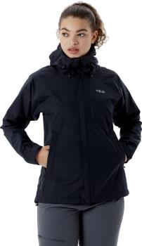 Rab Downpour Eco Women's Waterproof Jacket, UK 14 Black