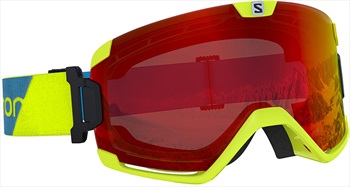 Salomon Cosmic Mid Red Snowboard/Ski Goggles, M/L Neon Yellow