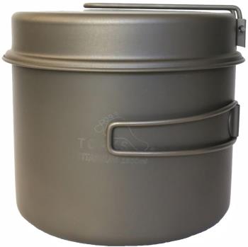 Toaks Titanium Pot With Pan Ultralight Camping Cookware, 1600ml