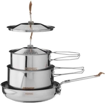 Primus Campfire Cookset Stainless Steel Camp Cookware, Small Silver
